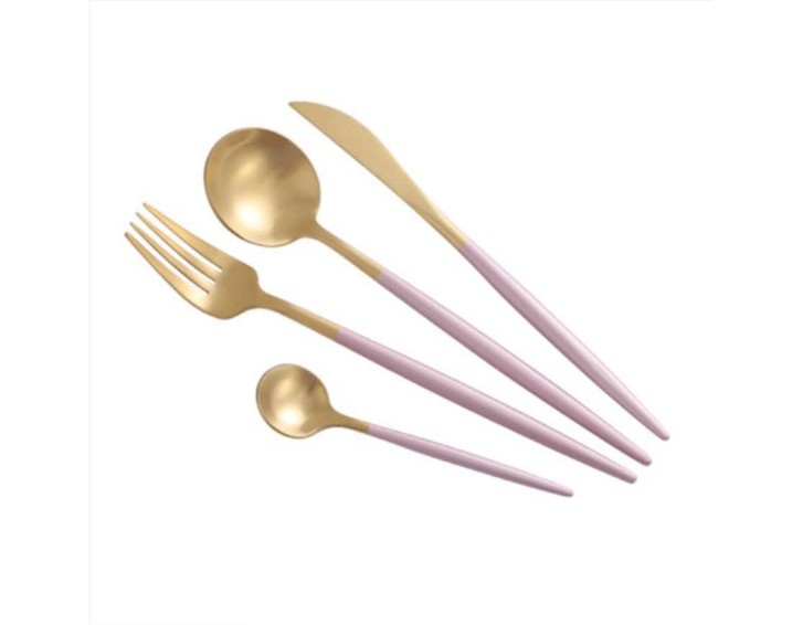 01 - Cutlery 06 ( Pink &amp; Gold )